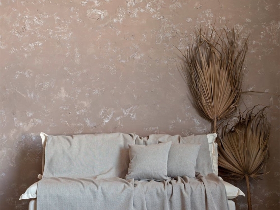 Ριχτάρι Illusie Beige Nima Πολυθρόνα 180x180cm Βαμβάκι-Πολυέστερ