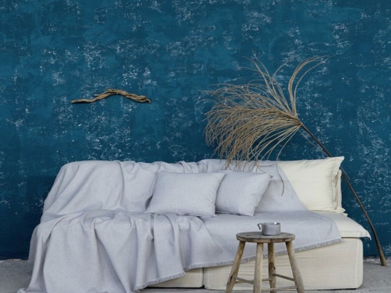 Ριχτάρι Illusie Gray Nima Πολυθρόνα 180x180cm Βαμβάκι-Πολυέστερ