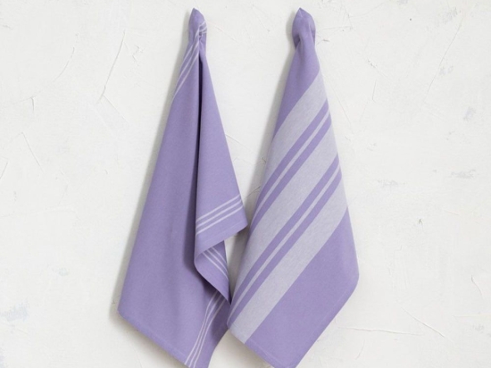 Πετσέτες Κουζίνας Fancy Σετ 2τμχ Purple Nima 50x70cm 100% Βαμβάκι