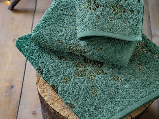 Πετσέτα Χριστουγεννιάτικη Jubilee Green Nima Σώματος 70x140cm