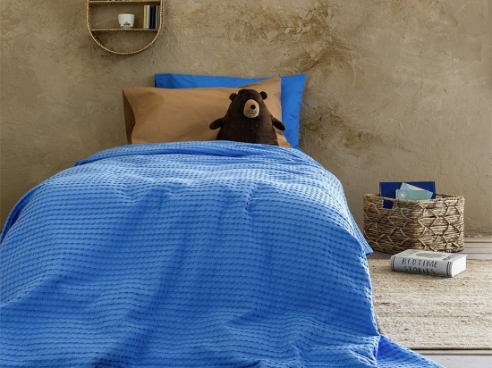 Κουβέρτα Παιδική Habit Ocean Blue Nima Μονό 160x240cm 100% Βαμβάκι