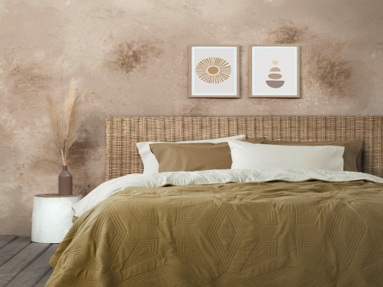 Κουβερλί Glee Beige - Gold Brown Nima Μονό 160x240cm Microfiber