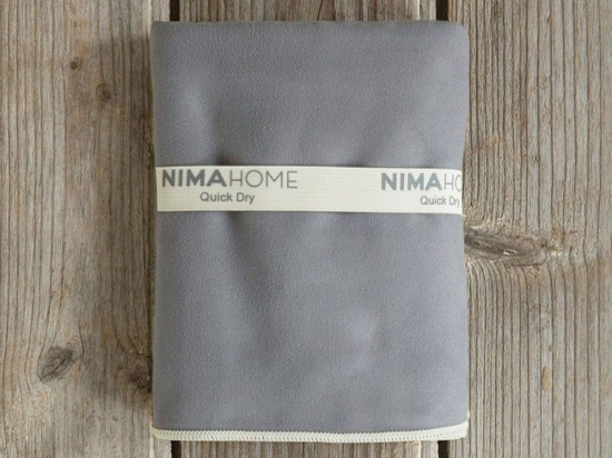 Πετσέτα Θαλάσσης Riva Medium Grey Nima Θαλάσσης 90x160cm Microfiber
