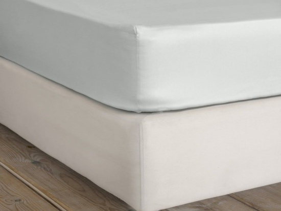 Σεντόνι Superior Satin Με Λάστιχο Soft Grey Nima Μονό 100x234cm 100% Βαμβακοσατέν