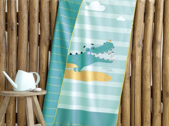 Πετσέτα Θαλάσσης Παιδική Croco Friends Turqoise Nima Θαλάσσης 70x140cm Microfiber