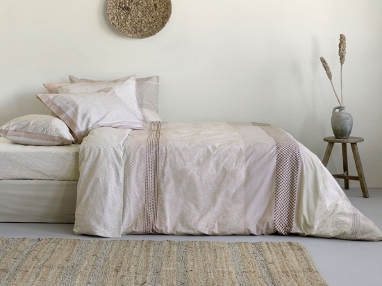 Σεντόνια Basida (Σετ 4τμχ) Beige Nima Διπλό 220x260cm 100% Βαμβάκι