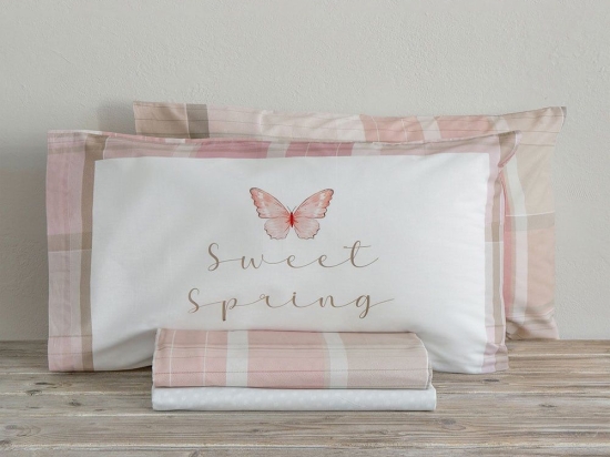 Μαξιλαροθήκες Sweet Spring (Σετ 2τμχ) Coral Nima 52 X 72 100% Βαμβάκι