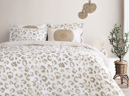 Σεντόνια Makena (Σετ 3τμχ) Gold-Pink Nima Μονό 170x260cm 100% Βαμβάκι