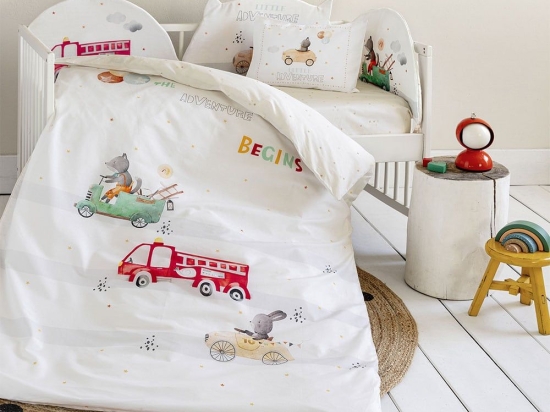 Κουβερλί Βρεφικό Little Adventure Multi Nima 100x140cm 100% Βαμβάκι