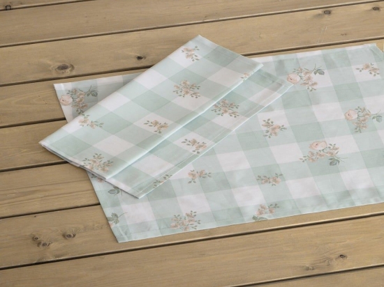 Σουπλά Iris (Σετ 2τμχ) Mint Nima 35x50cm 100% Βαμβάκι