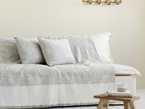 Ριχτάρι Basida Grey Nima Τριθέσιο 180x300cm Βαμβάκι-Πολυέστερ