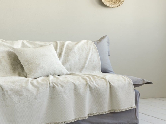 Ριχτάρι Seymour Ivory Nima Πολυθρόνα 180x180cm Βαμβάκι-Πολυέστερ