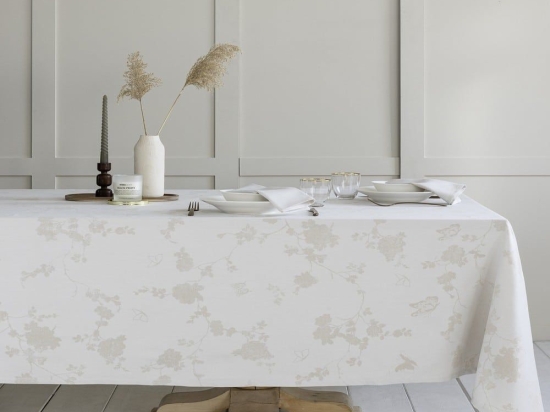 Τραπεζομάντηλο Kalia Beige Nima 165X265 Βαμβάκι-Πολυέστερ