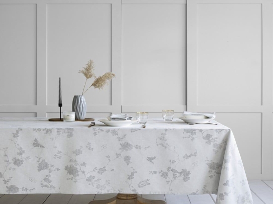 Τραπεζομάντηλο Kalia Grey Nima 165X265 Βαμβάκι-Πολυέστερ