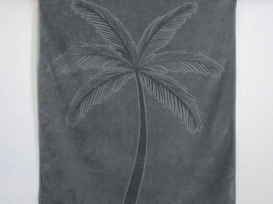 Πετσέτα Θαλάσσης Keilani Jacquard Anthracite Nima Θαλάσσης 90x160cm 100% Βαμβάκι