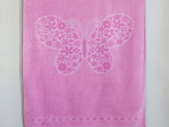 Πετσέτα Θαλάσσης Παιδική Anabella Jacquard Pink Nima Θαλάσσης 70x140cm 100% Βαμβάκι