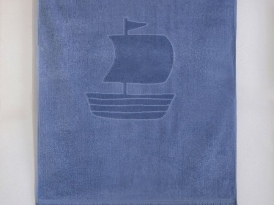 Πετσέτα Θαλάσσης Παιδική Message In A Bottle Jacquard Blue Nima Beach 70x140cm 100% Βαμβάκι