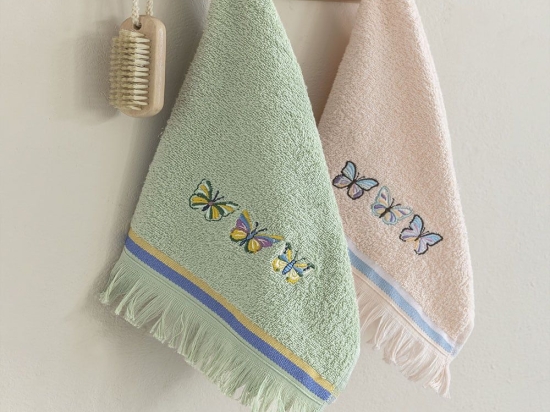 Πετσέτες Midsummer (Σετ 2τμχ) Green-Pink Nima Σετ Πετσέτες 30x50cm 100% Βαμβάκι