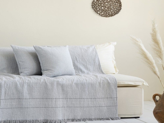 Ριχτάρι Azura Grey Nima Διθέσιο 180x240cm Βαμβάκι-Πολυέστερ