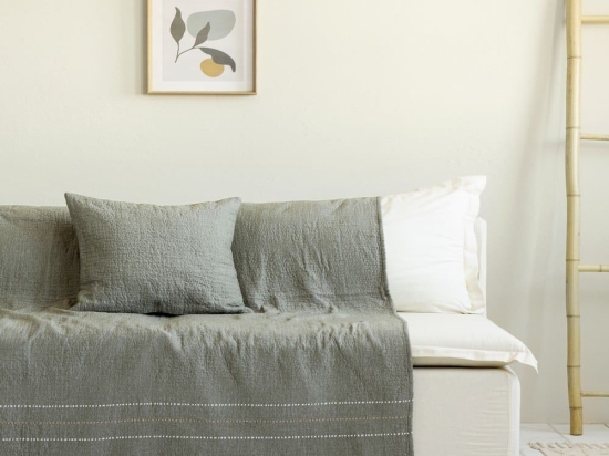 Ριχτάρι Azura Khaki Nima Διθέσιο 180x240cm Βαμβάκι-Πολυέστερ