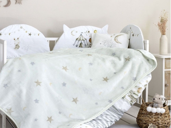 Κουβέρτα Βρεφική Baby Circus Βελουτέ White-Multi Nima Αγκαλιάς 80X110cm Βελούδο,Polyester