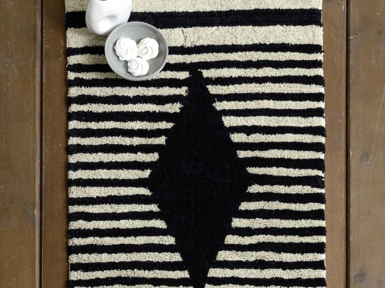 Χαλάκι Zira 70x140 Beige-Black Nima 70X140cm