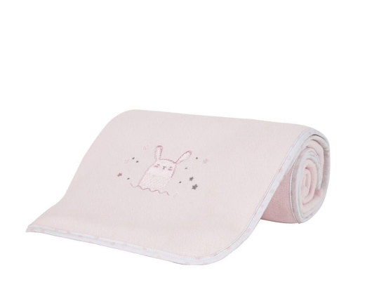 Κουβέρτα Βρεφική Lovely Bunny White-Pink Nima Κούνιας 110x140cm Πολυέστερ