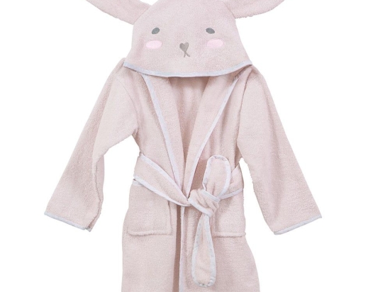 Μπουρνούζι Βρεφικό Lovely Bunny White-Pink Nima