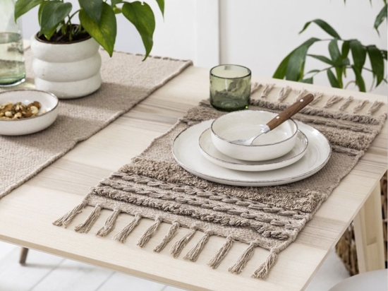 Σουπλά Loom Taupe Nima 35x50cm 100% Βαμβάκι