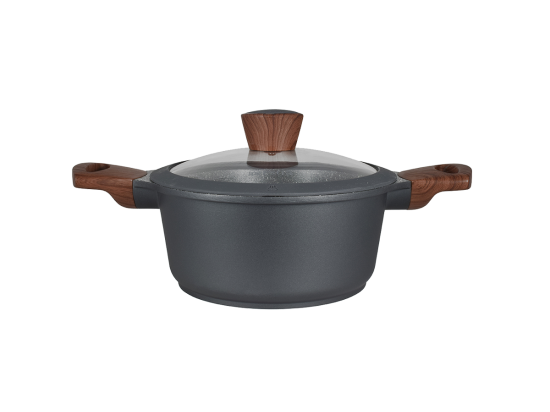 Κατσαρόλα 01-1131 Stone 20Cm Χυτό Αλουμίνιο Anthracite Estia 20cm Αλουμίνιο