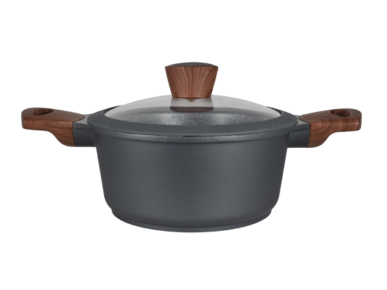 Κατσαρόλα 01-1155 Stone 28Cm Χυτό Αλουμίνιο Anthracite Estia 28cm Αλουμίνιο