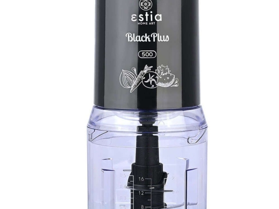 Πολυκόπτης 06-15107 11,7x11,7x26cm 500ml 400W Black Estia Ατσάλι,Πλαστικό