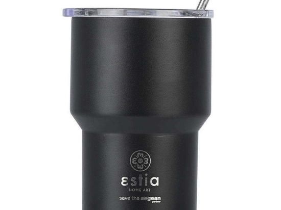 Ποτήρι - Θέρμος Save The Aegean 01-18443 400ml Midnight Black Estia