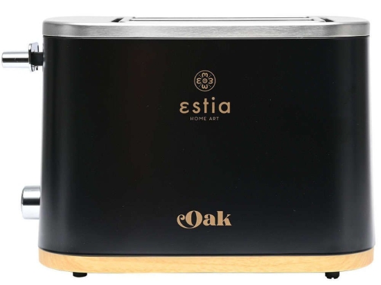 Φρυγανιέρα 2 Θέσεων Oak 06-18894 19,5x17x16,5cm 800W Oak-Black Estia