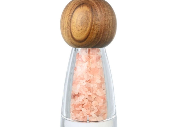 Μύλος Μπαχαρικών Allure 01-20279 6x6x16,5cm Clear-Natural Estia Ξύλο,Γυαλί