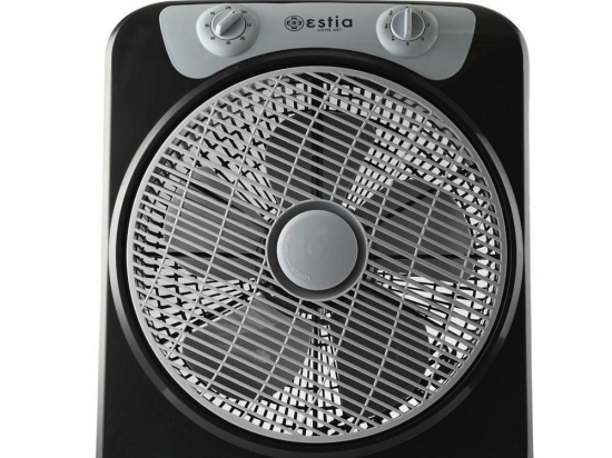 Ανεμιστήρας Δαπέδου Spiral 06-21573 30cm 45w Με Χρονοδιακόπτη Black Estia