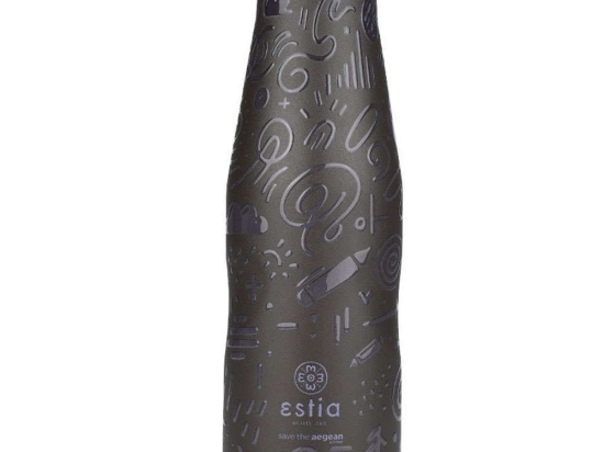 Ισοθερμικό Μπουκάλι Save The Aegean Noir Echo 01-22044 500ml Black Estia