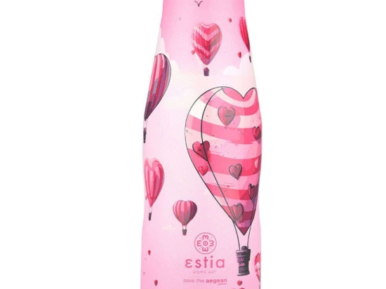 Ισοθερμικό Μπουκάλι Save The Aegean Love Ascend 01-22266 500ml Pink Estia