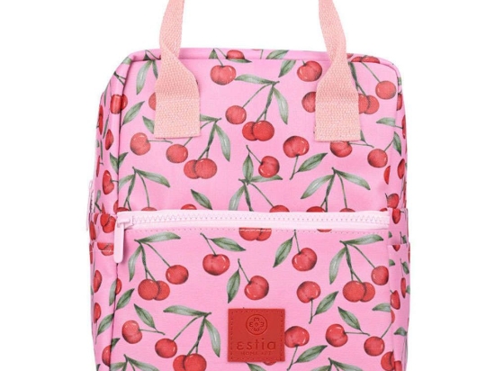 Ισοθερμική Τσάντα Save The Aegean Cherry Rose 01-22617 20x14x27cm 7lt Multi Estia PVC