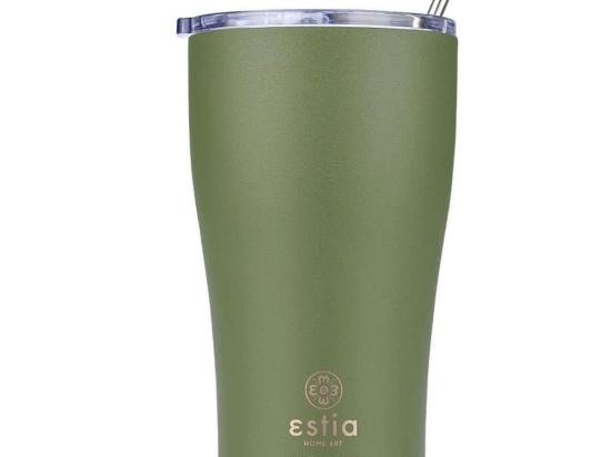 Ποτήρι - Θερμός Με Καλαμάκι Save The Aegean 01-23140 500ml Forest Spirit Estia