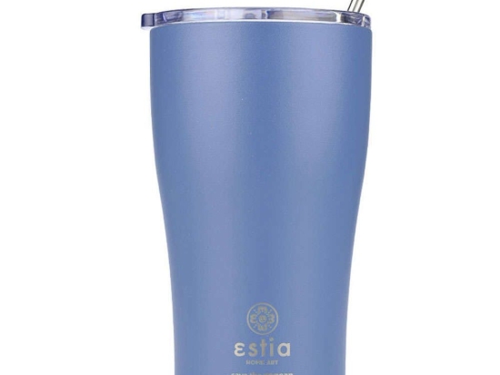 Ποτήρι - Θερμός Με Καλαμάκι Save The Aegean 01-23188 500ml Denim Blue Estia
