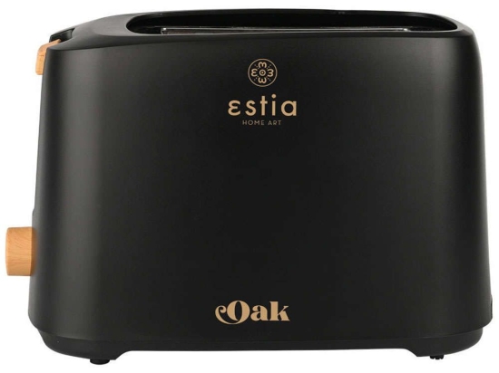 Φρυγανιέρα 2 Θέσεων Oak 06-24666 28,6x16x18,5cm 700W Oak-Black Estia Πλαστικό