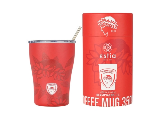 Ποτήρι - Θερμός Olympiacos BC Edition 00-27230 350ml Red Estia