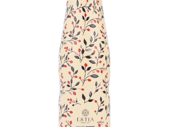 Μπουκάλι Θερμός Bloom Beige Save The Aegean 01-31558 500ml Beige-Multi Estia