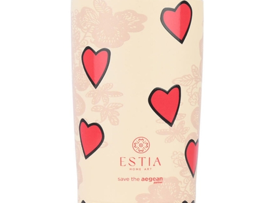 Ποτήρι - Θερμός Tender Lace Save The Aegean 01-31930 350ml Ivory-Red Estia