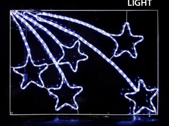 Φωτοσωλήνας Μετεωρίτες Led 600-20083 110x75cm 7500-8500K IP44 Clear