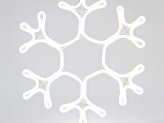 Φωτοσωλήνας Χιονονιφάδα Led 600-23004 38x35cm IP44 White