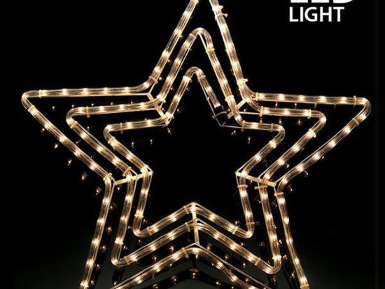 Φωτοσωλήνας Αστέρι Τριπλό Led 600-20006 60x60cm 2700-3000K IP44 Clear