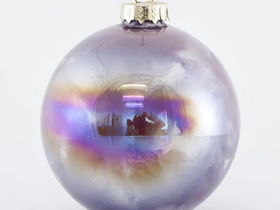 Χριστουγεννιάτικη Μπάλα (Σετ 4Τμχ) 600-42324 8cm Purple