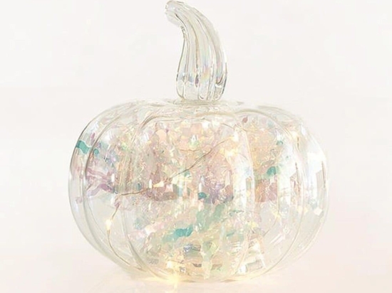 Διακοσμητική Κολοκύθα Φωτιζόμενη 600-42343 11,7cm Clear